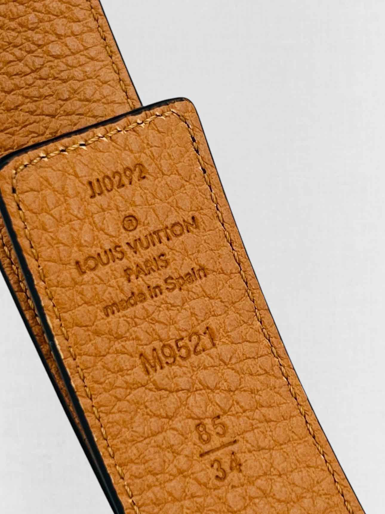 LOUIS VUITTON Black & Tan Belt