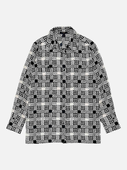 LOUIS VUITTON Basic Black & White Houndstooth Shirt