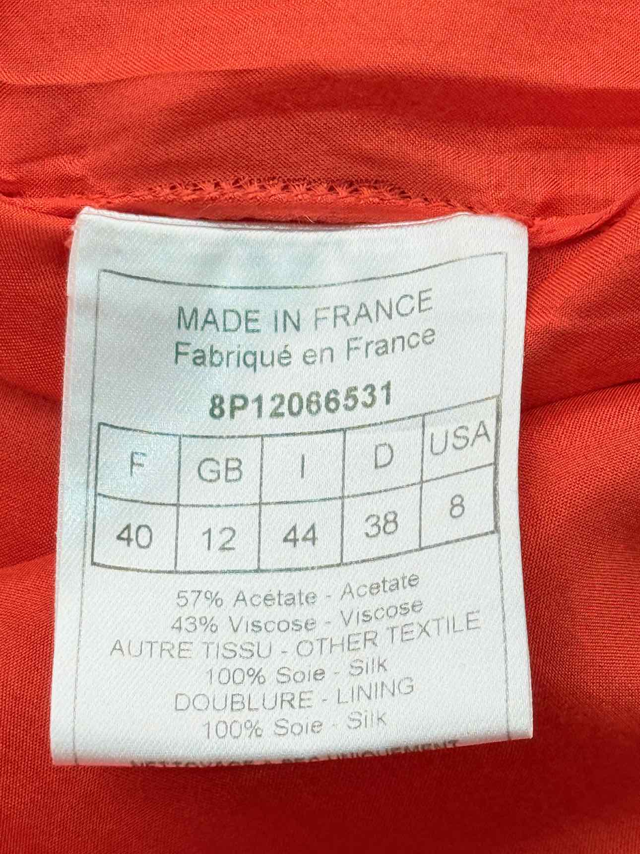 DIOR Orange Size US 8 Knee Length Dress