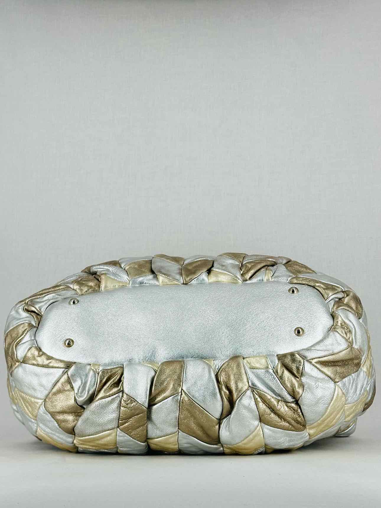 MIU MIU Patchwork Silver & Gold Tote Bag