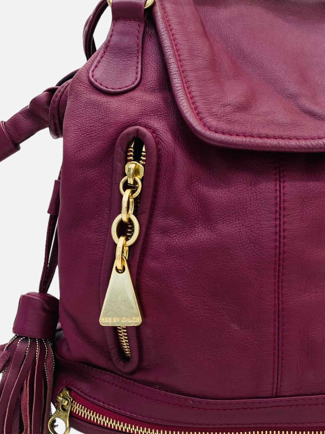 SEE BY CHLOE Zip Detail Burgundy Top Handle