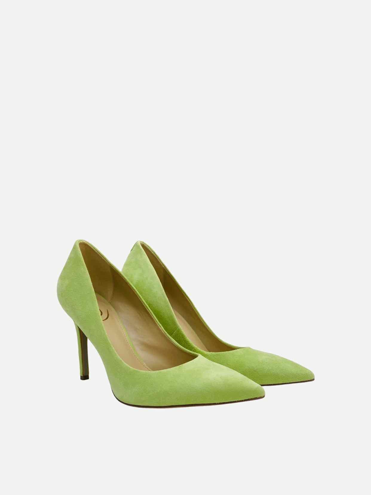 SAM EDELMAN Pointed Toe Green Pumps 38