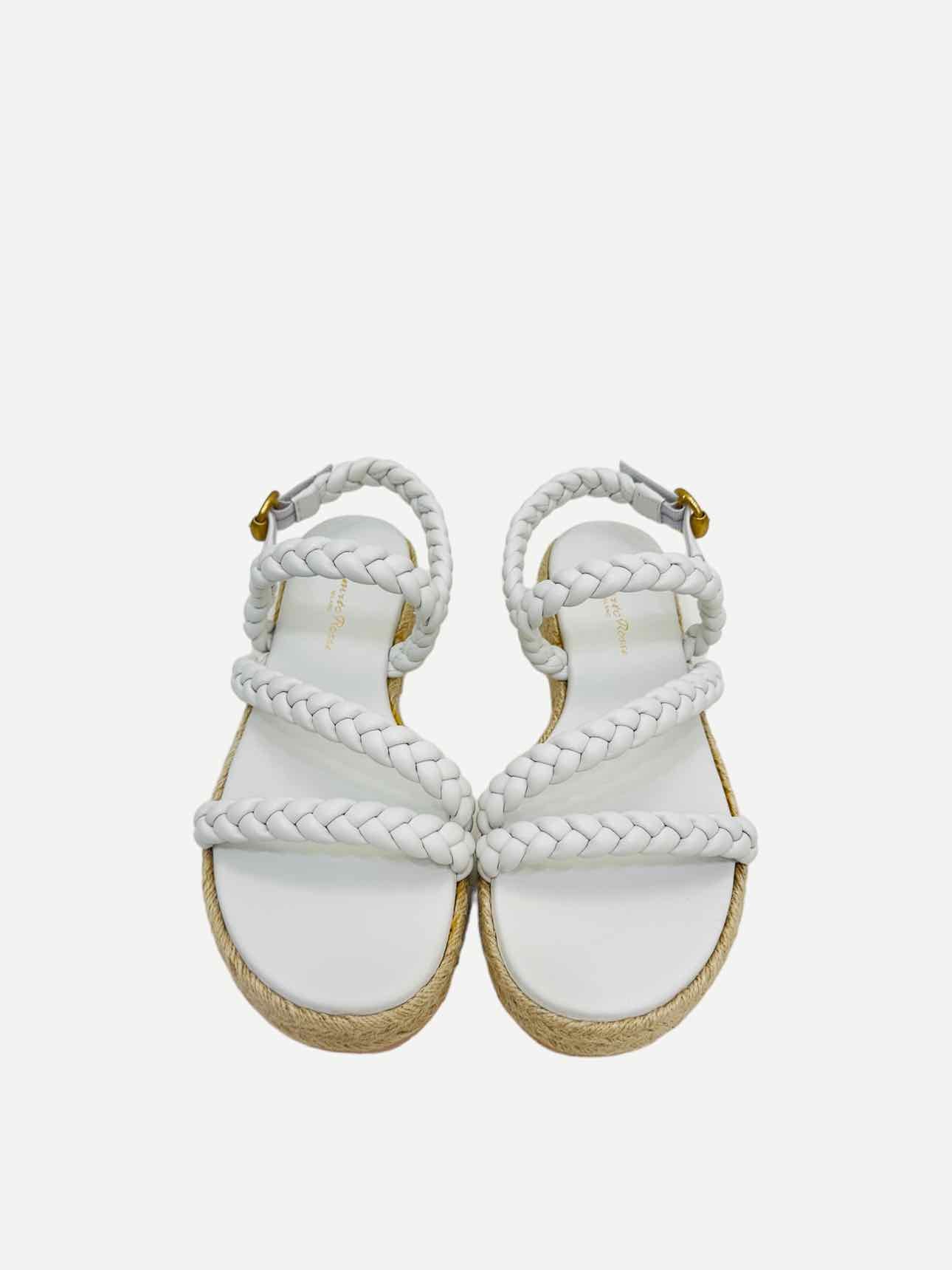 GIANVITO ROSSI Espadrille White Braided Sandals