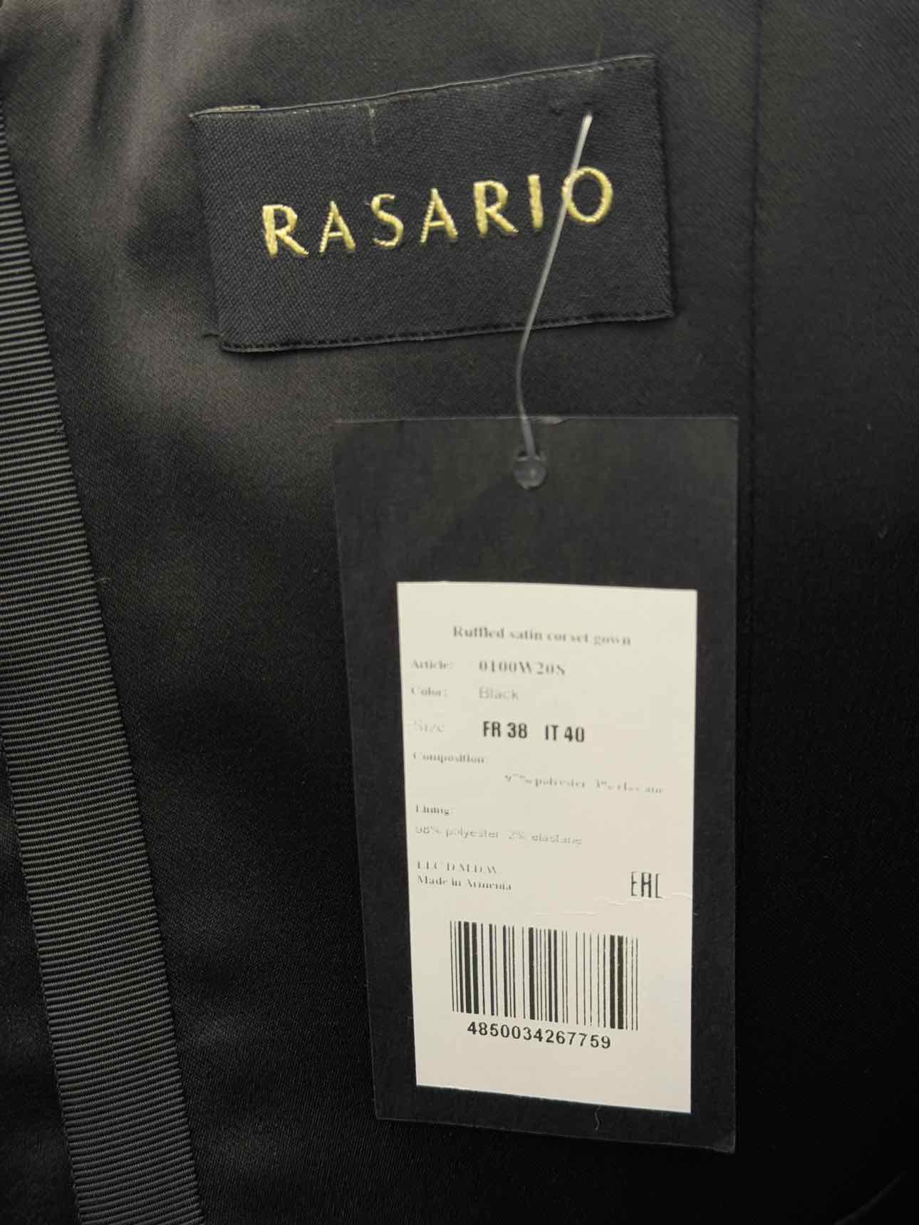 RASARIO Tube Black Ruffled Size US 6 Long Dress