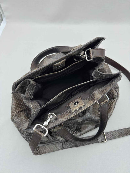 CELINE Vintage Brown & Grey Top Handle