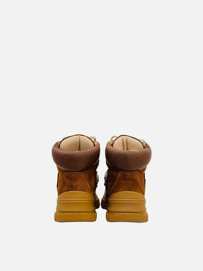 GUCCI Journey Brown GG Hiker Boots