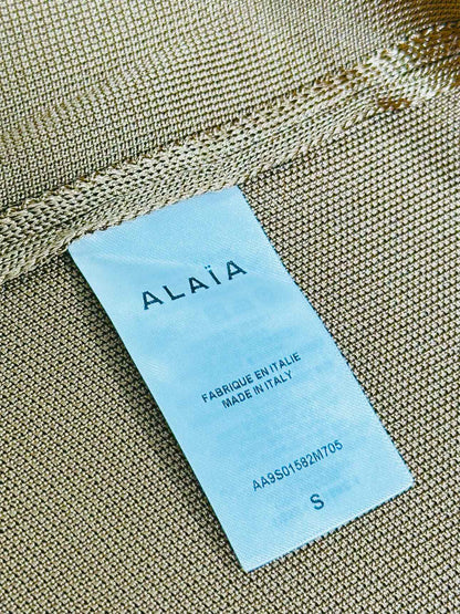 ALAIA Knitted Beige Size Small 2 PC Top