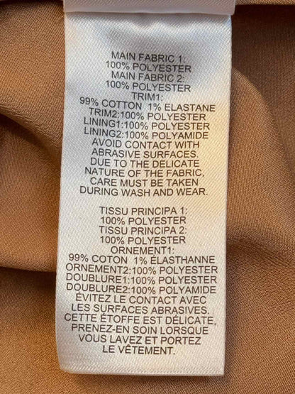 SELF-PORTRAIT Dusky Pink & Brown Size US 0 Midi Dress