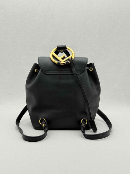 FENDI Black Drawstring Backpack