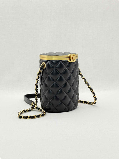 CHANEL Crown Box Black Quilted Vanity Case