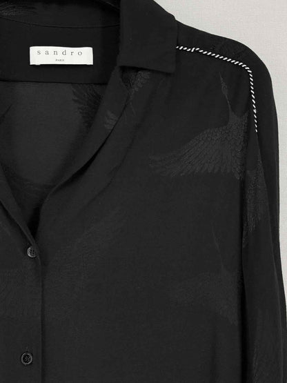 SANDRO Black Jacquard Size Small Outfit Set