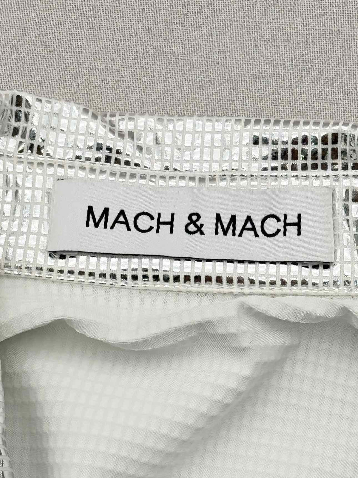 MACH & MACH Metallic Silver Embossed Size US 6 Jacket