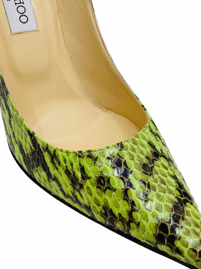 JIMMY CHOO Lime Green & Black Size EU 39 Pumps