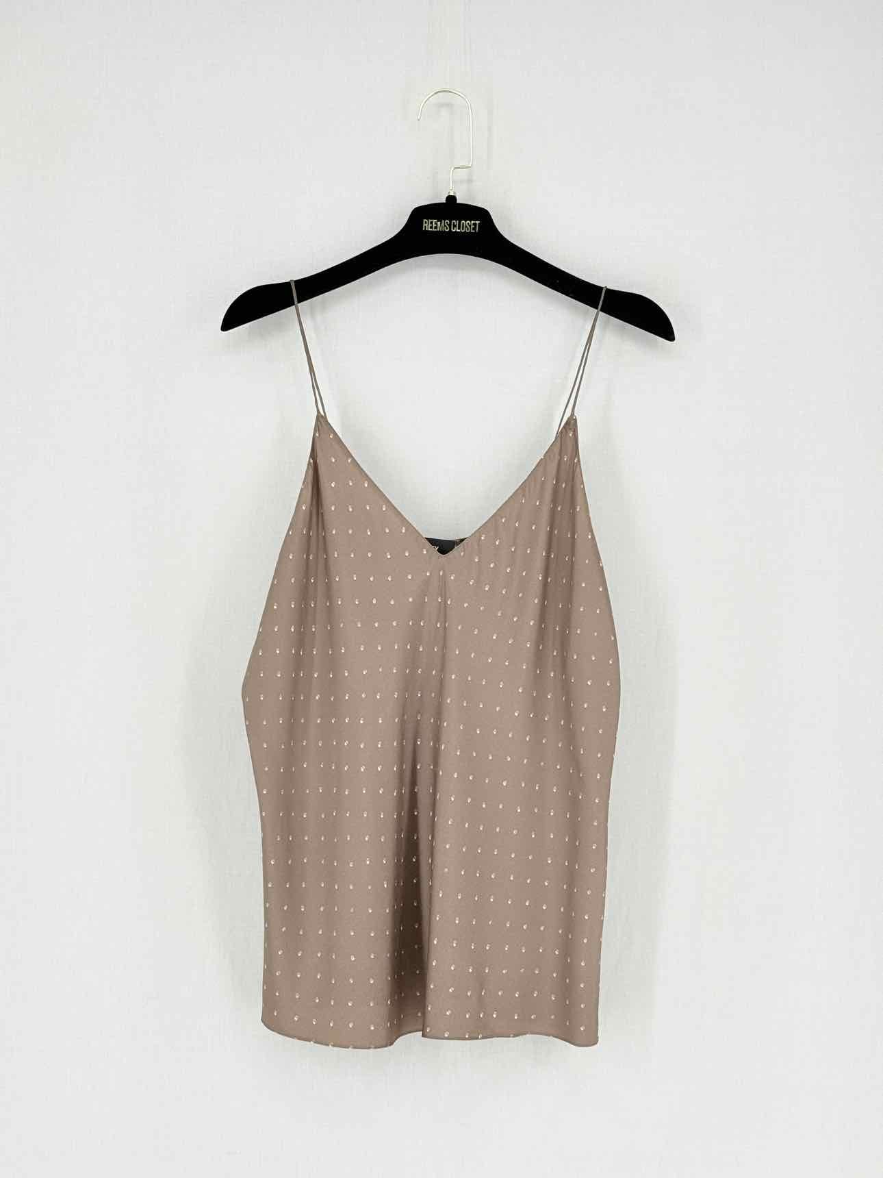 THEORY Brown Polka Dot Size Large Camisole