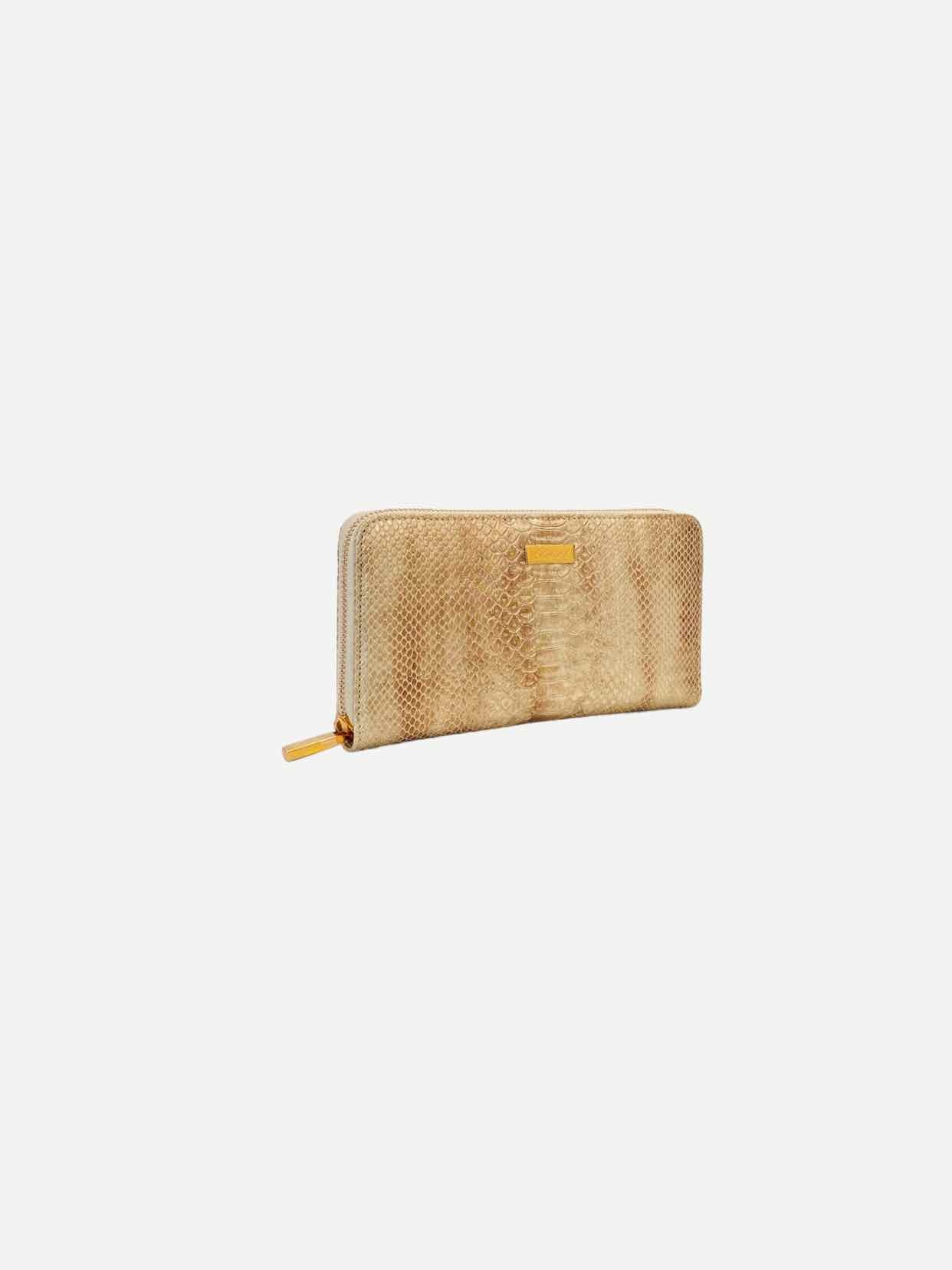 CHOPARD Metallic Bronze Continental Wallet