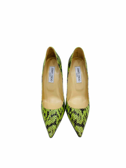 JIMMY CHOO Lime Green & Black Size EU 39 Pumps