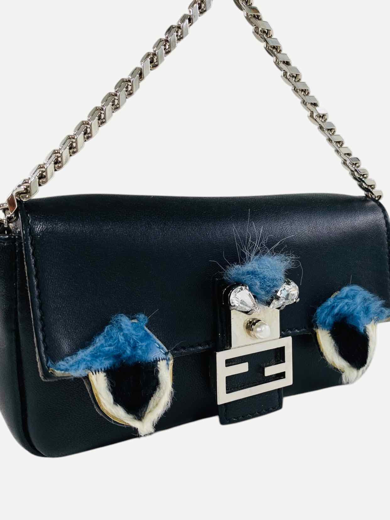 FENDI Micro Buggie Black Baguette Bag