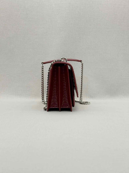 SAINT LAURENT Sunset Burgundy Shoulder Bag