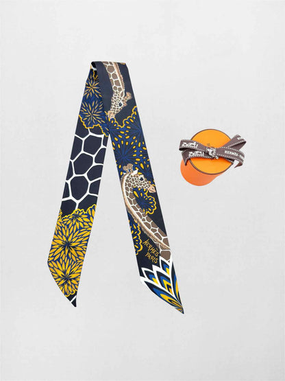 HERMES Bleu Nuit Multicolore Twill