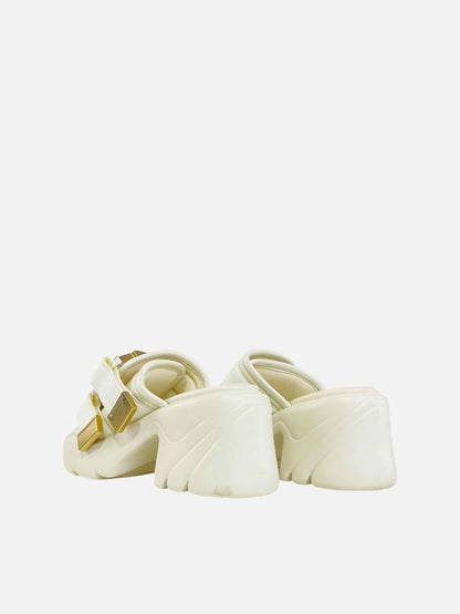 BOTTEGA VENETA Flash Buckle Off-white Size EU 39 Mules