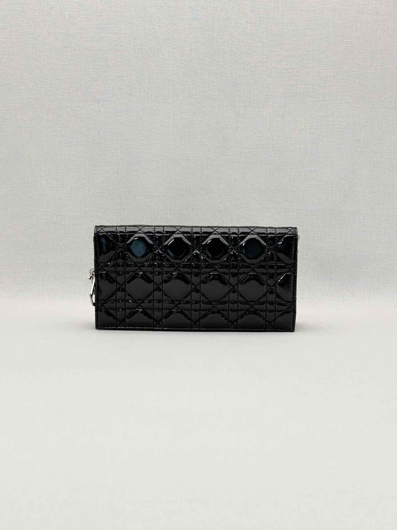CHRISTIAN DIOR Lady Dior WOC Black Cannage Shoulder Bag