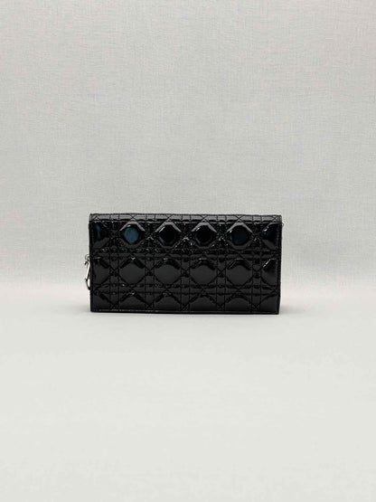CHRISTIAN DIOR Lady Dior WOC Black Cannage Shoulder Bag