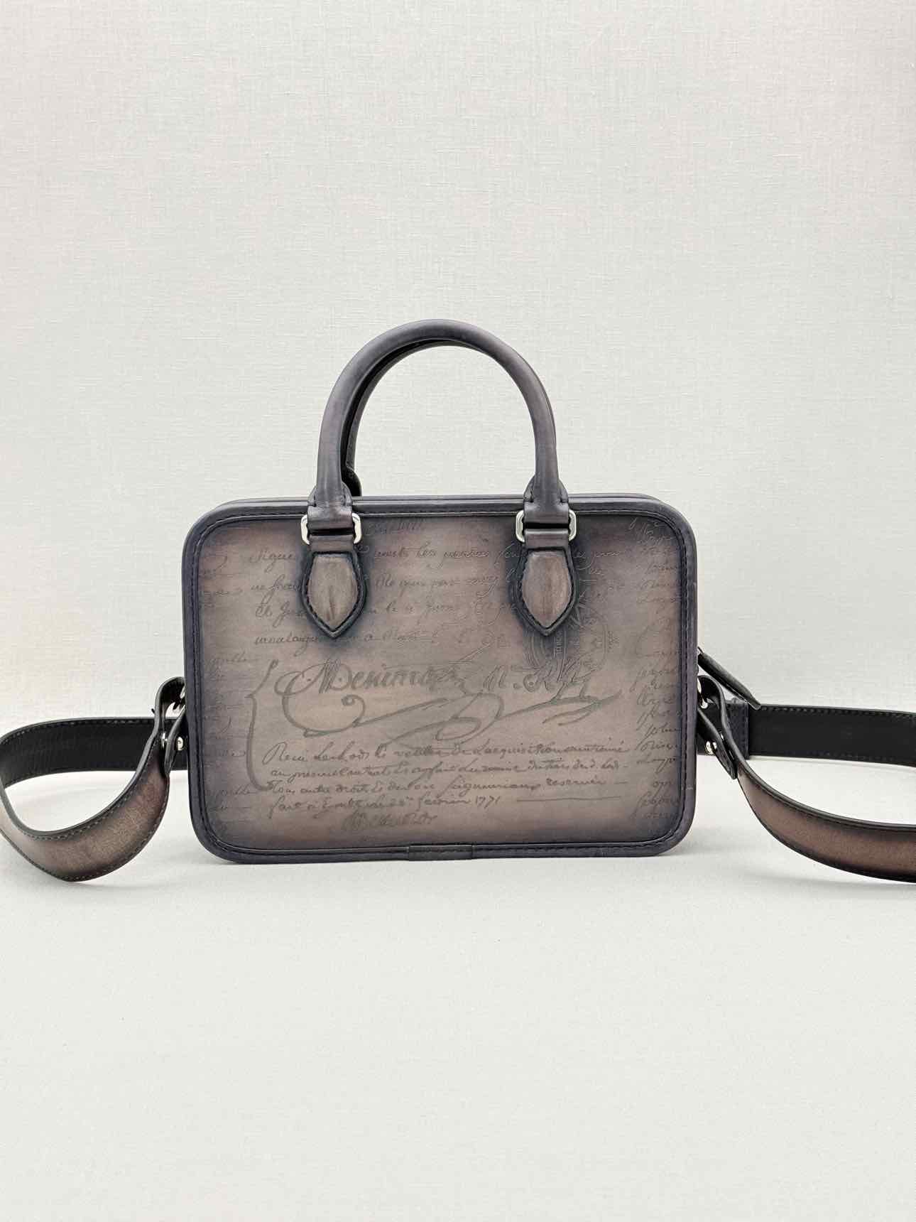 BERLUTI Un Jour Gulliver Scritto Brown Briefcase