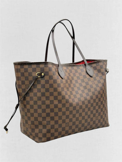 LOUIS VUITTON Neverfull Brown Damier Ebene Tote Bag
