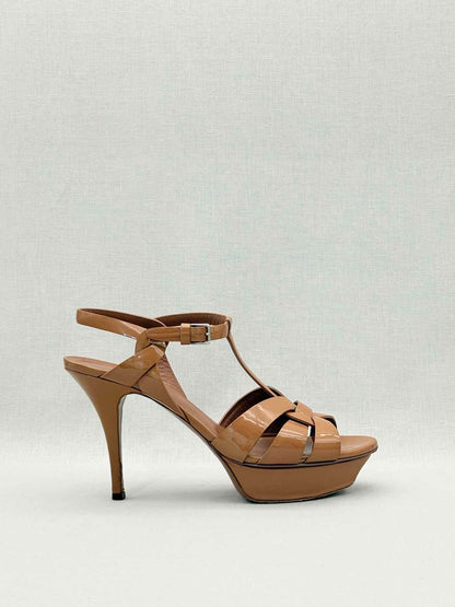 YVES SAINT LAURENT Brown Size EU 40.5 Platform Sandals