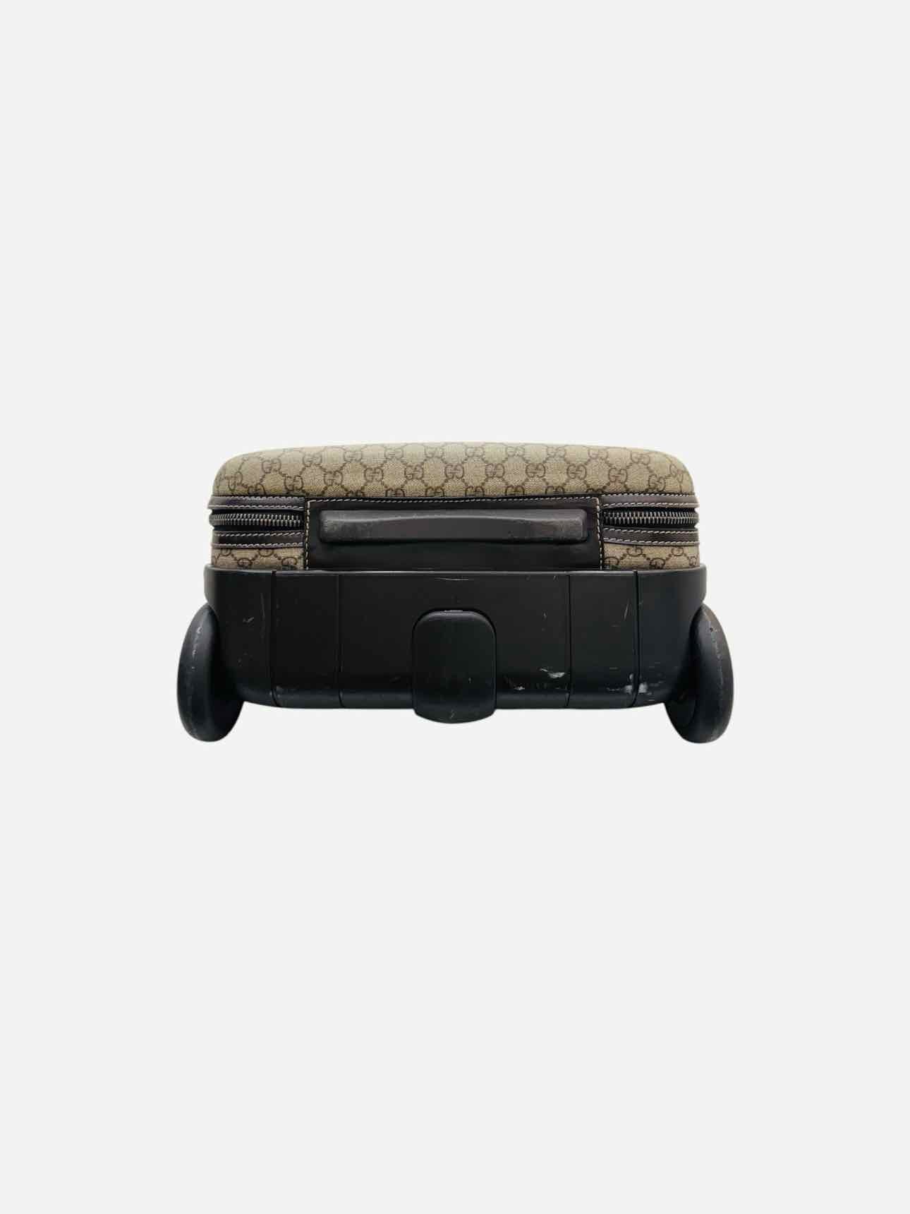 GUCCI GG Supreme Beige Rolling Luggage