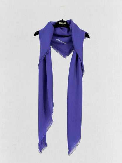 EMPORIO ARMANI Purple Fringed Scarf