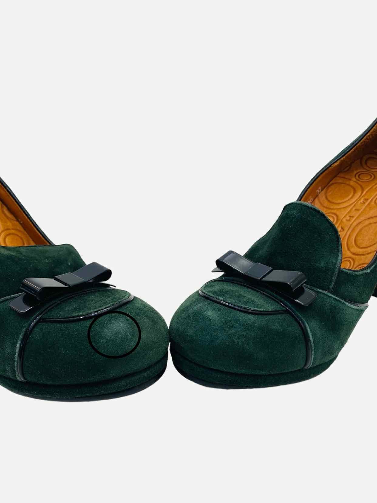 CHIE MIHARA Loafer Green Pumps