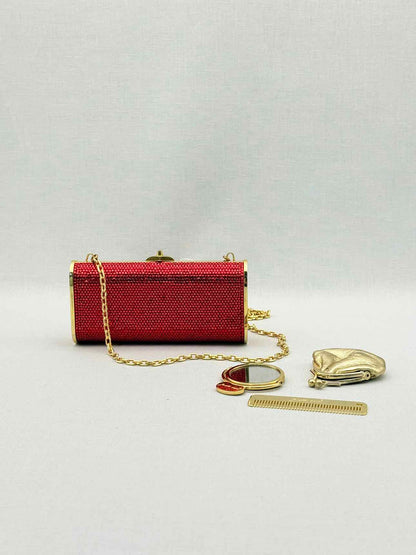 JUDITH LEIBER Minaudière Red Clutch