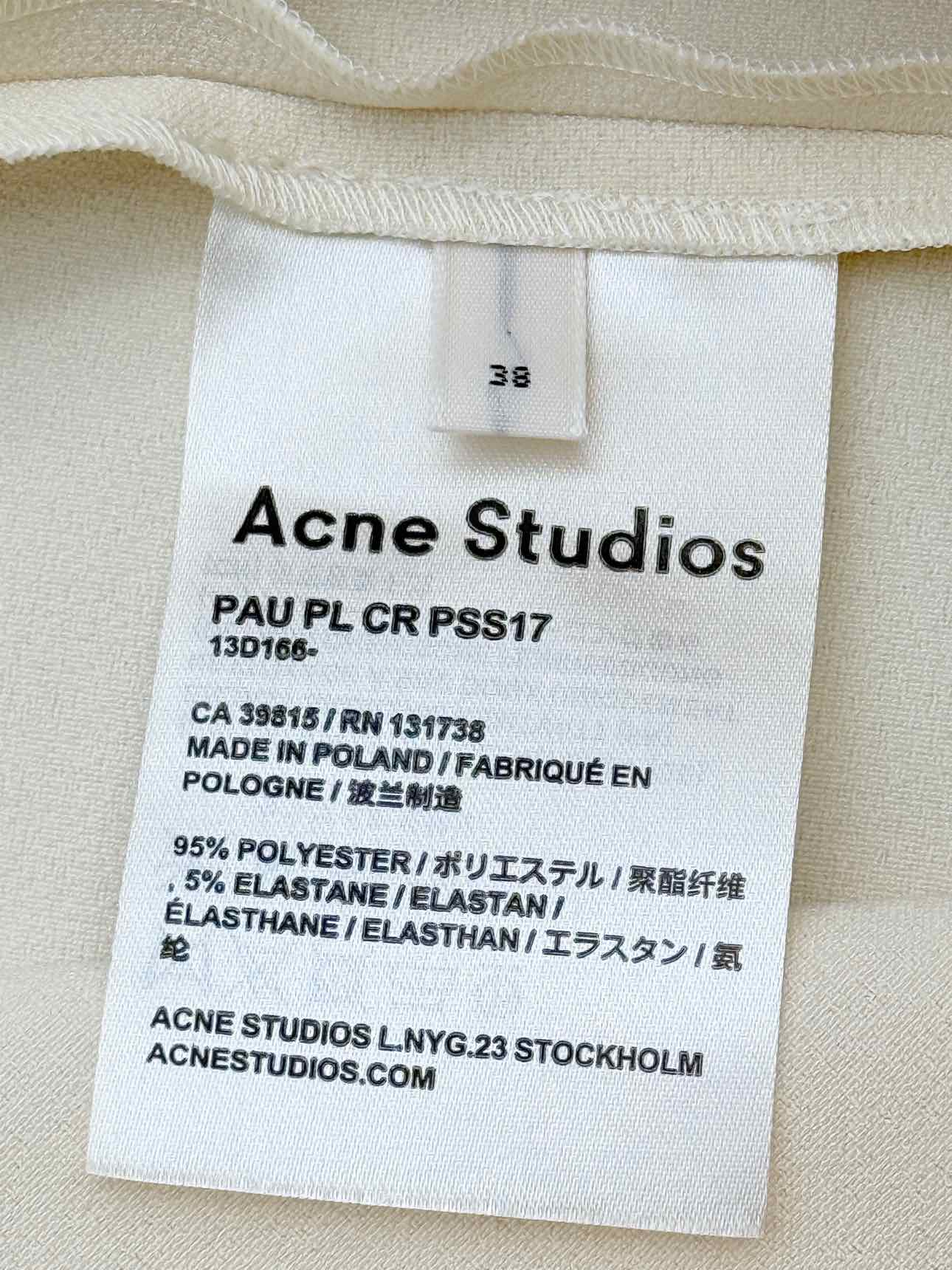 ACNE STUDIOS Pau Split Cream Size US 6 Midi Skirt