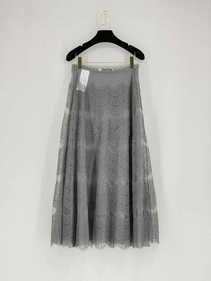 CHRISTIAN DIOR Grey Size US 6 Midi Skirt