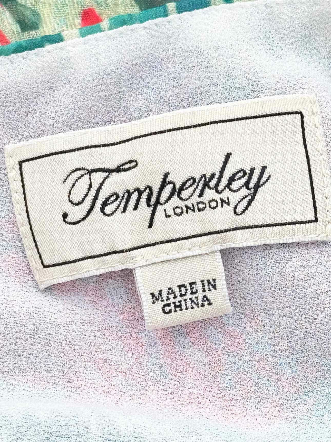 TEMPERLEY Green Multicolor Size Small Midi Dress