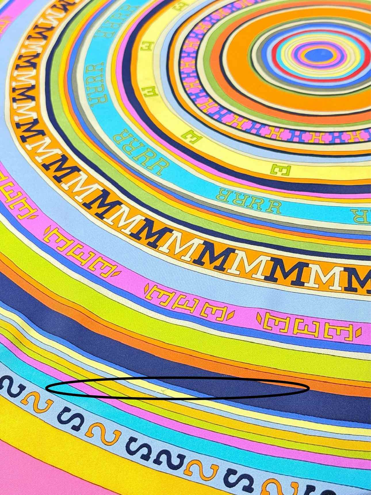 HERMES Pink Multicolor Printed Scarf