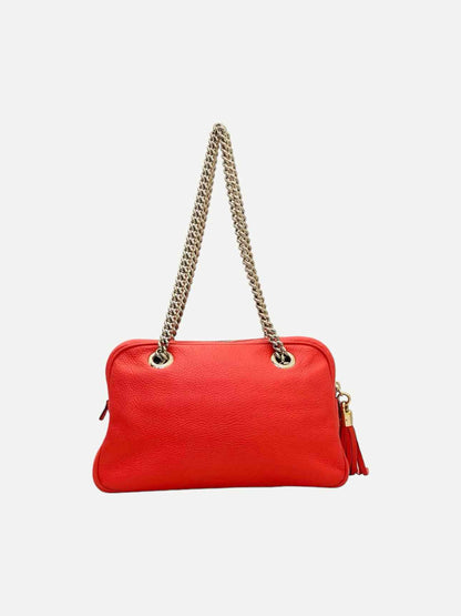 GUCCI Soho Chain Zip Red Shoulder Bag