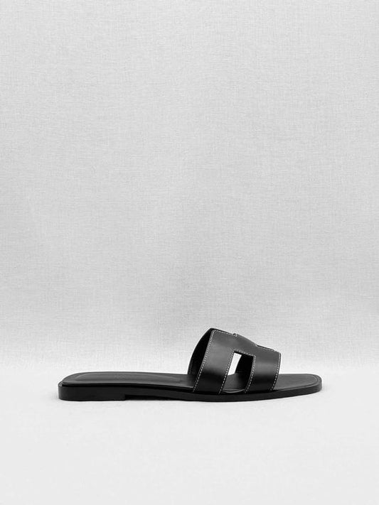 HERMES ORAN Noir Size EU 39 Sandals