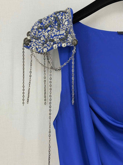 PINKO Royal Blue Size Small Short Dress