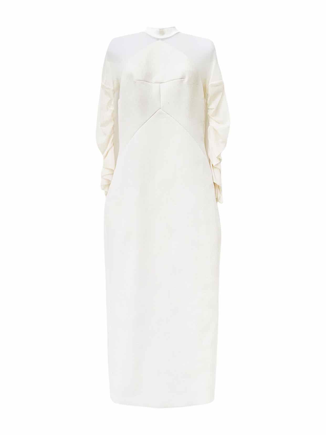 BALENCIAGA Sheath Off-white Midi Dress US6