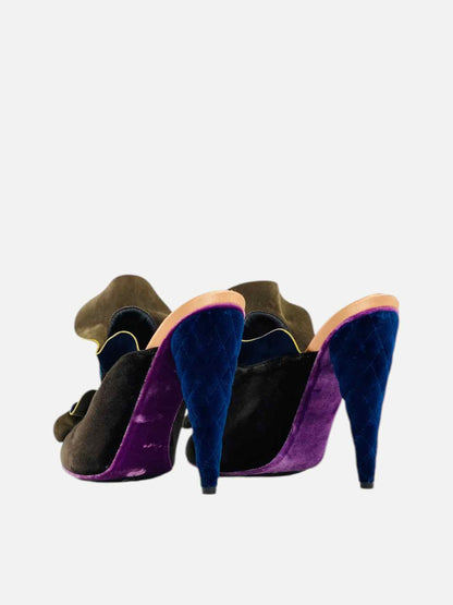 FENDI Ruffled Multicolor Size EU 40 Mules
