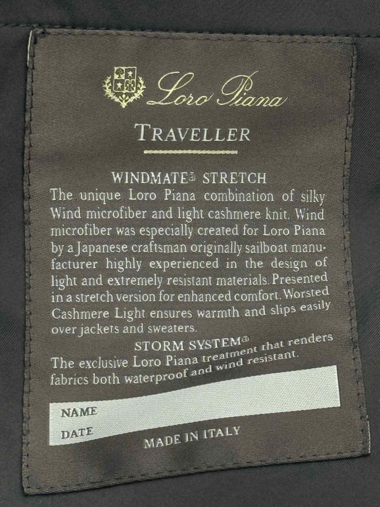 LORO PIANA Windmate Black Size US 6 Jacket