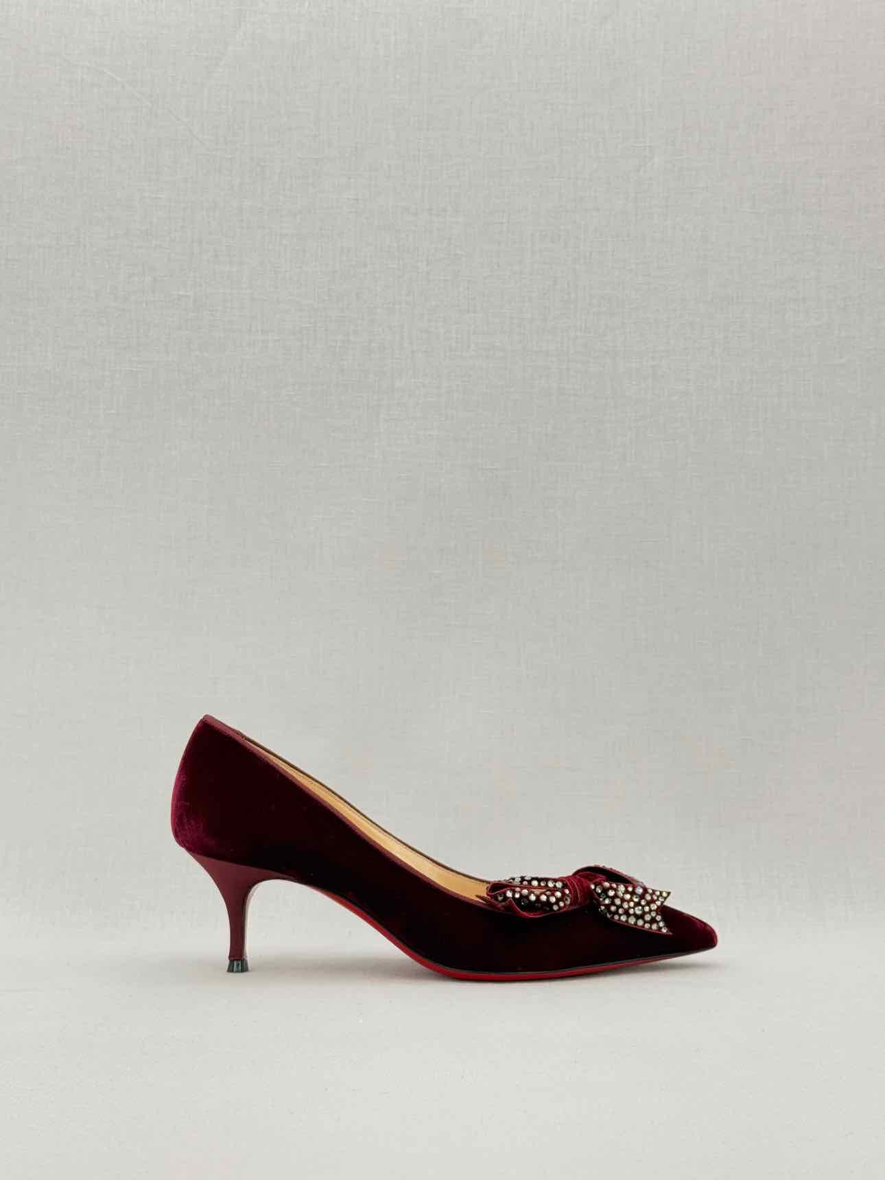 CHRISTIAN LOUBOUTIN Burgundy Size EU 36 Pumps