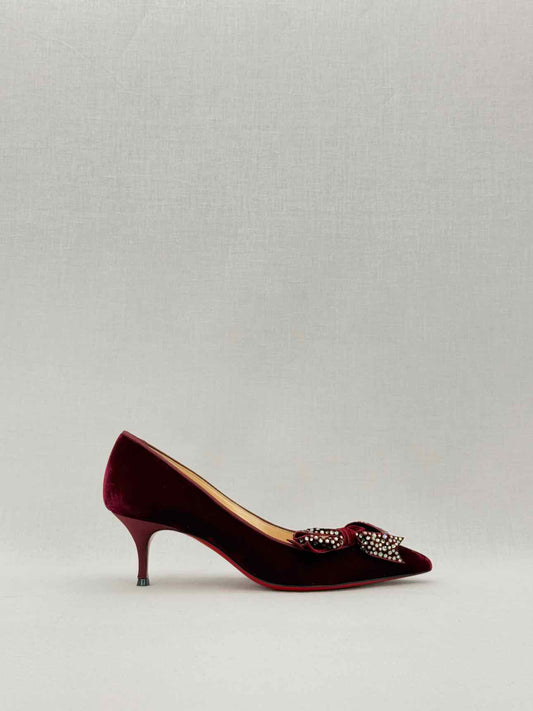 CHRISTIAN LOUBOUTIN Burgundy Size EU 36 Pumps