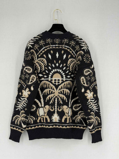 ALANUI Lush Nature Black Multicolor Size XSmall Sweater
