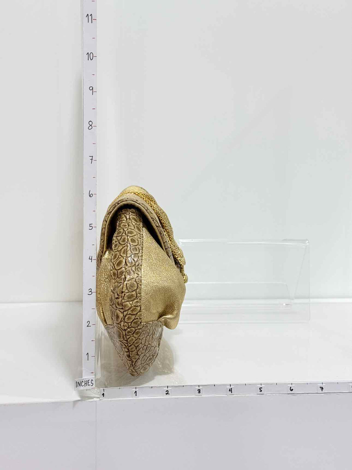 LARA BOHINC Metallic Gold Clutch