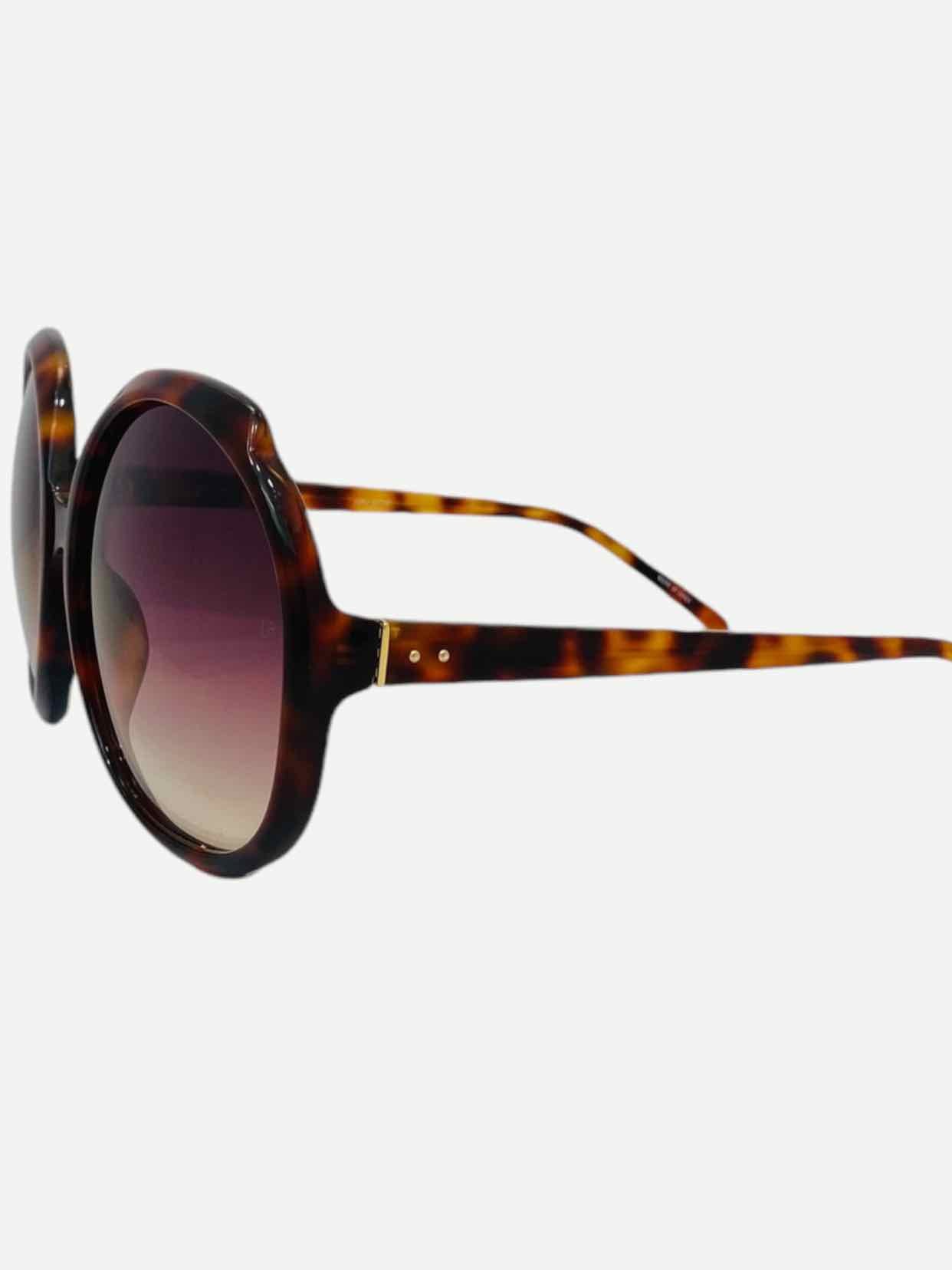 LINDA FARROW Brown Sunglasses