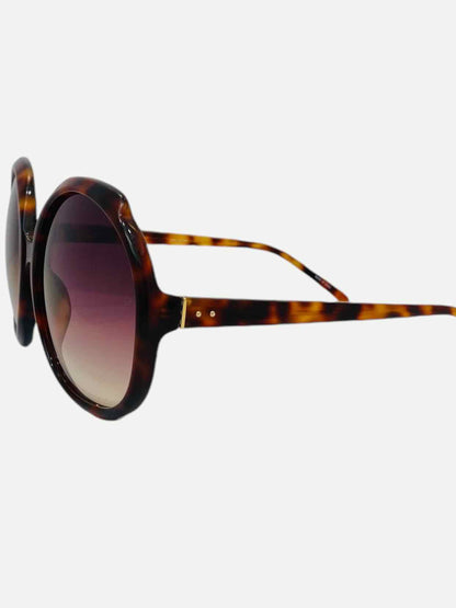 LINDA FARROW Brown Sunglasses