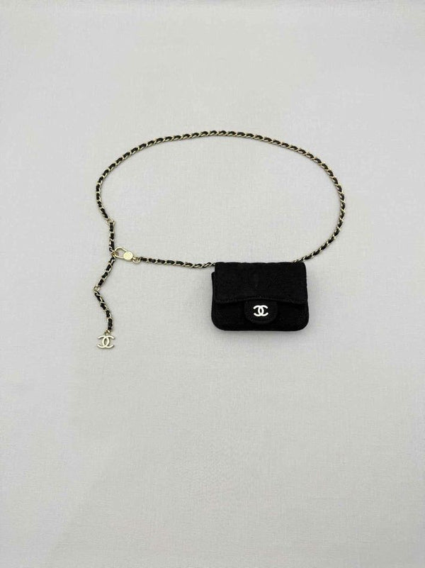 CHANEL Classic Black Quilted Belt Bag